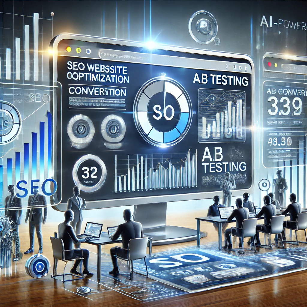 A modern digital illustration of an affiliate marketing SEO website concept.
